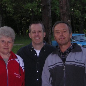 Jeffrey again with his host Ukrainian family 