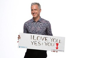 Joshua Abramson, the Johnny Appleseed of "I love you", the growing movement to make this the world's accepted greeting