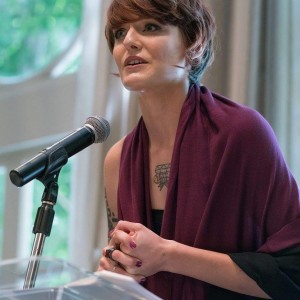 Katherine as speaker. Photo by Michael Hansel