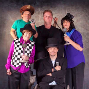 Michael Steiner with actors Mark Povinelli, Kathy Buckley, Geri Jewell and Tobias Forest - photo by Christopher Voelker