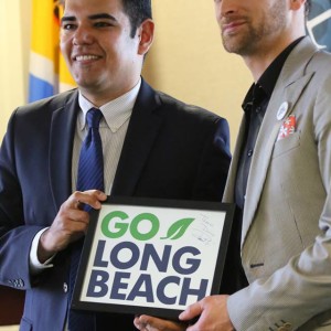 Dustin with Robert Garcia the mayor of Long Beach California